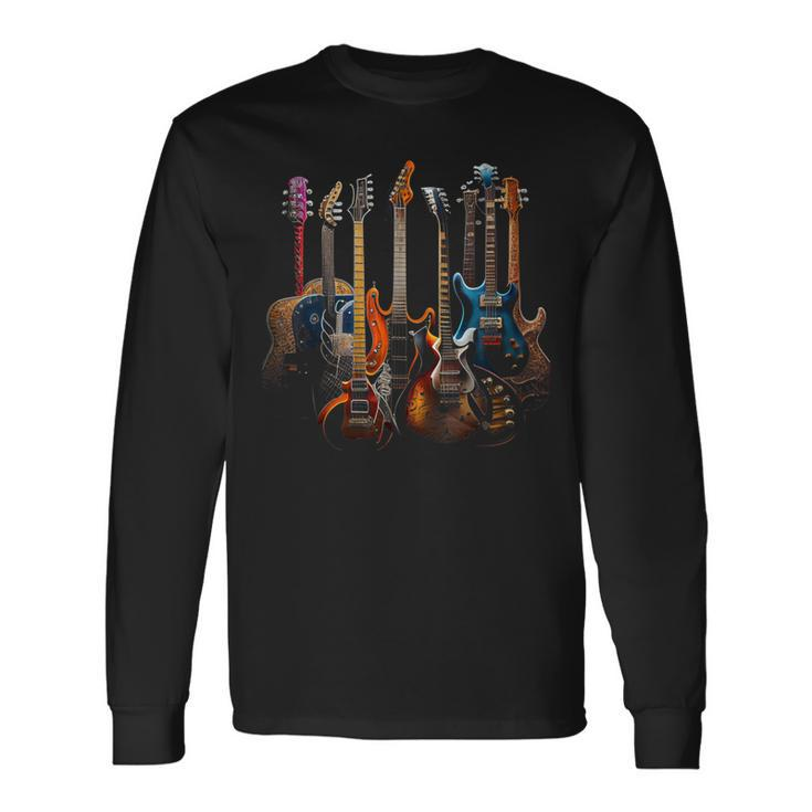 Guitars Guitarists Long Sleeve T-Shirt Gifts ideas