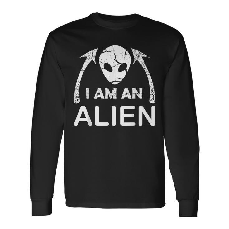 Halloween Alien Costume Boys Girls I Am An Alien Long Sleeve T-Shirt T-Shirt