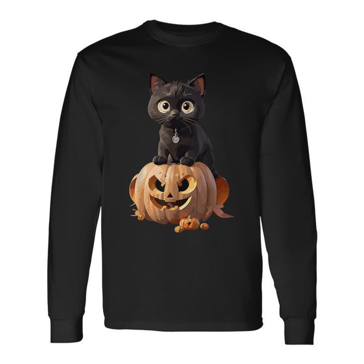 Halloween Cats Cat Long Sleeve T-Shirt