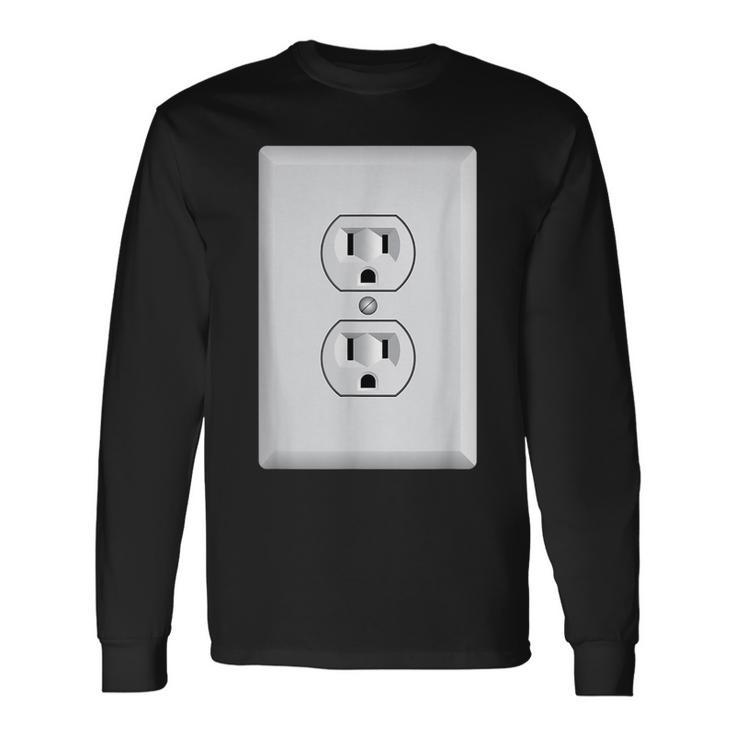 Halloween Costume Power Socket Electrician Idea Electrician Long Sleeve T-Shirt T-Shirt