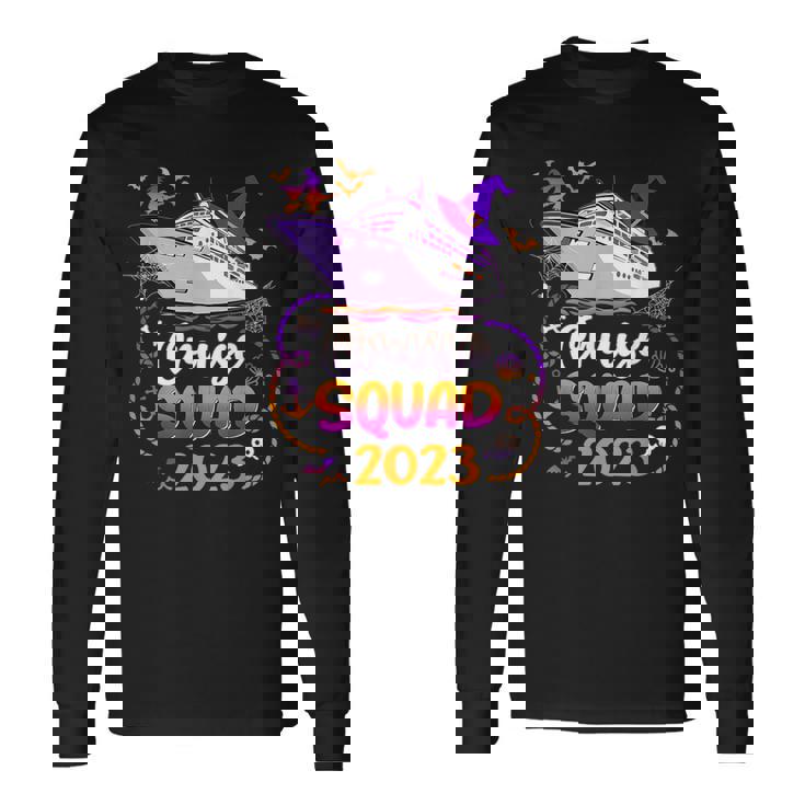 Halloween Cruise Squad 2023 Matching Cruising Crew Vacation Long Sleeve T-Shirt