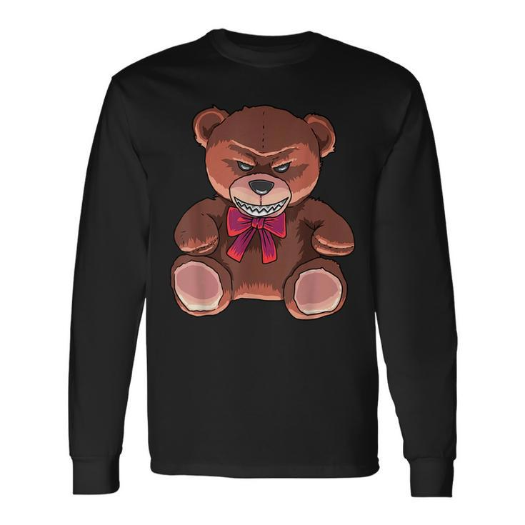 Halloween Teddy Scary Teddy Bear Vintage Retro Long Sleeve T-Shirt T-Shirt