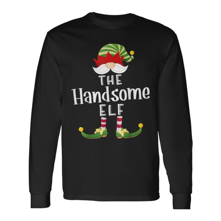 Handsome Elf Group Christmas Pajama Party Long Sleeve T-Shirt