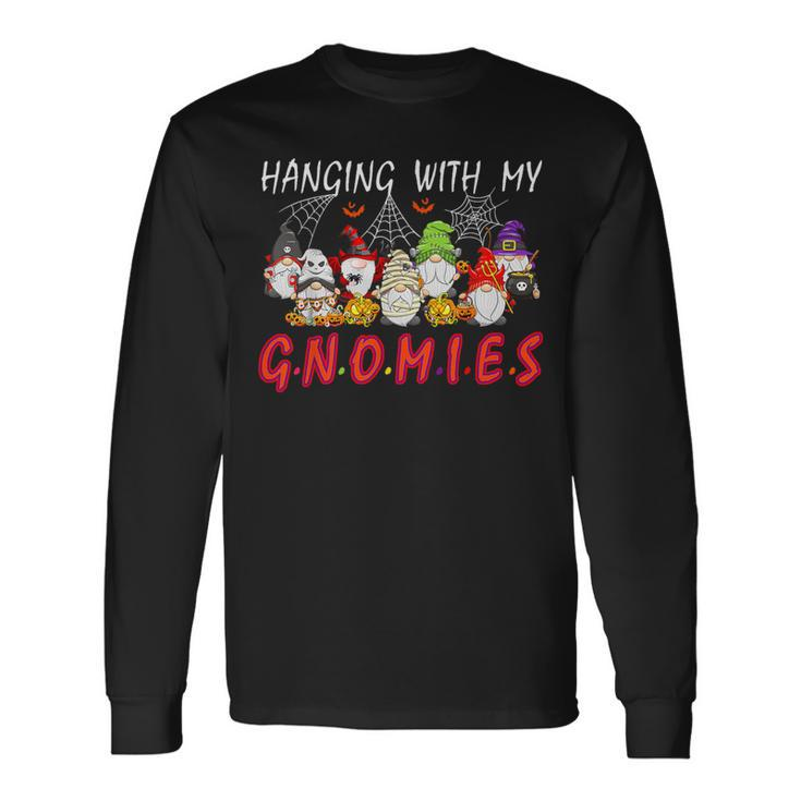 Hanging With My Gnomies Christmas Costume Halloween Gnomes Long Sleeve T-Shirt