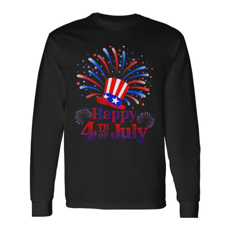 Happy 4Th Of July America Celebrating Freedom Long Sleeve T-Shirt