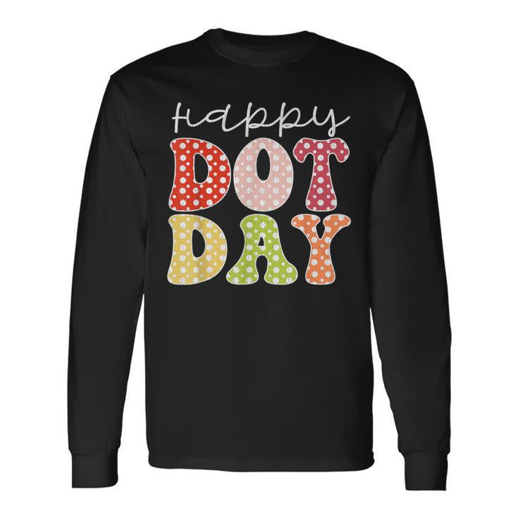 Happy Dot Day 2023 Colorful Pastel International Dot Day Long Sleeve T-Shirt