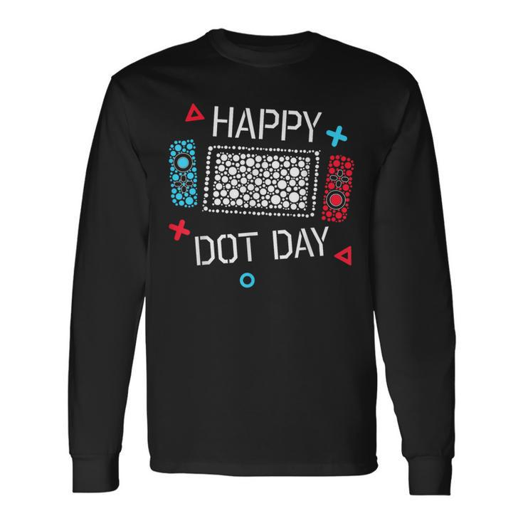 Happy Dot Day Gamers Boy Game Controller Colourful Polka Dot Long Sleeve T-Shirt Gifts ideas