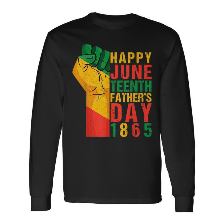 Happy Junenth Fathers Day 1865 Black Father Dad Long Sleeve T-Shirt T-Shirt