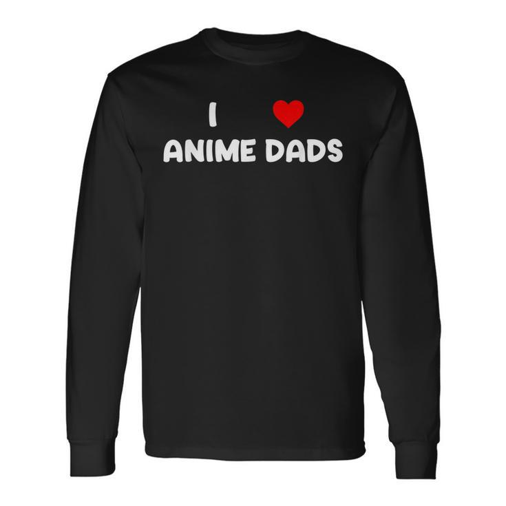I Heart Anime Dads Love Red Simple Weeb Weeaboo Gay Long Sleeve T-Shirt T-Shirt Gifts ideas