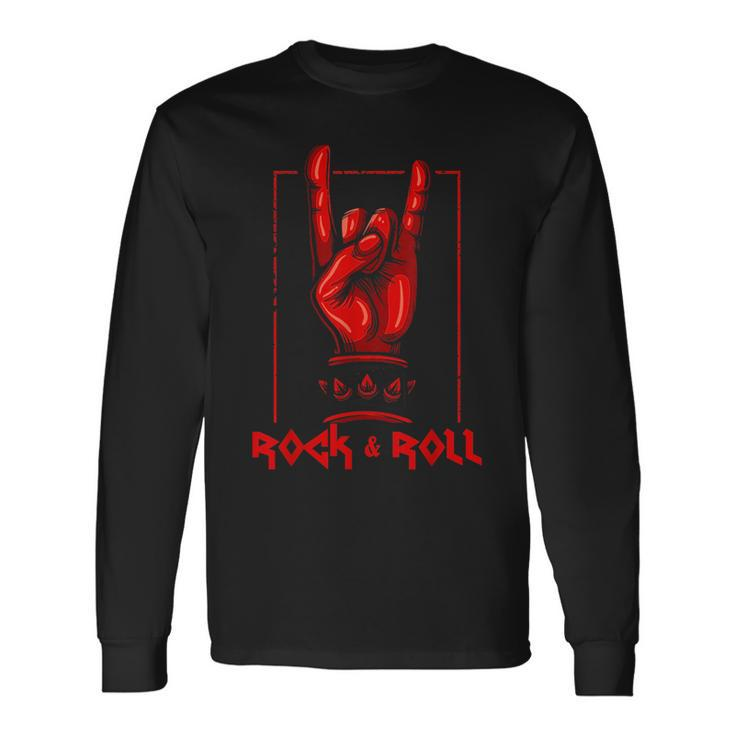 Heavy Metal Guitar Death Metal Rock N Roll Music Long Sleeve T-Shirt