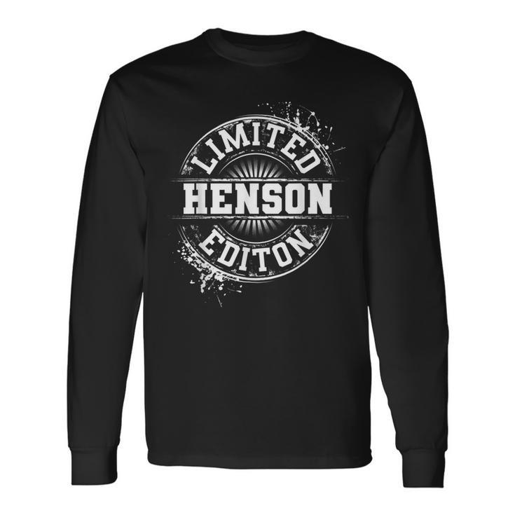 Henson Surname Tree Birthday Reunion Idea Long Sleeve T-Shirt T-Shirt