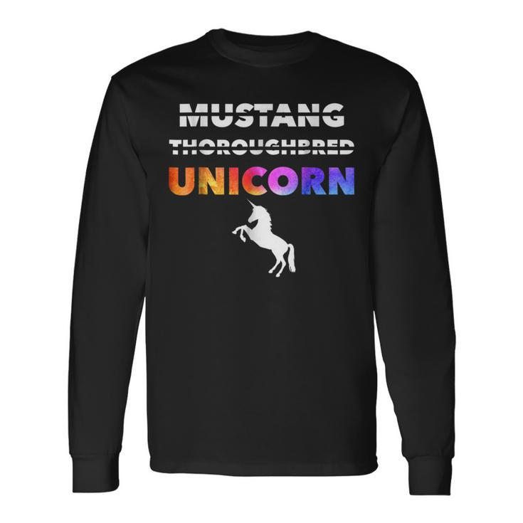 Hilarious Mustang Thoroughbred Unicorn Unicorn Long Sleeve T-Shirt T-Shirt