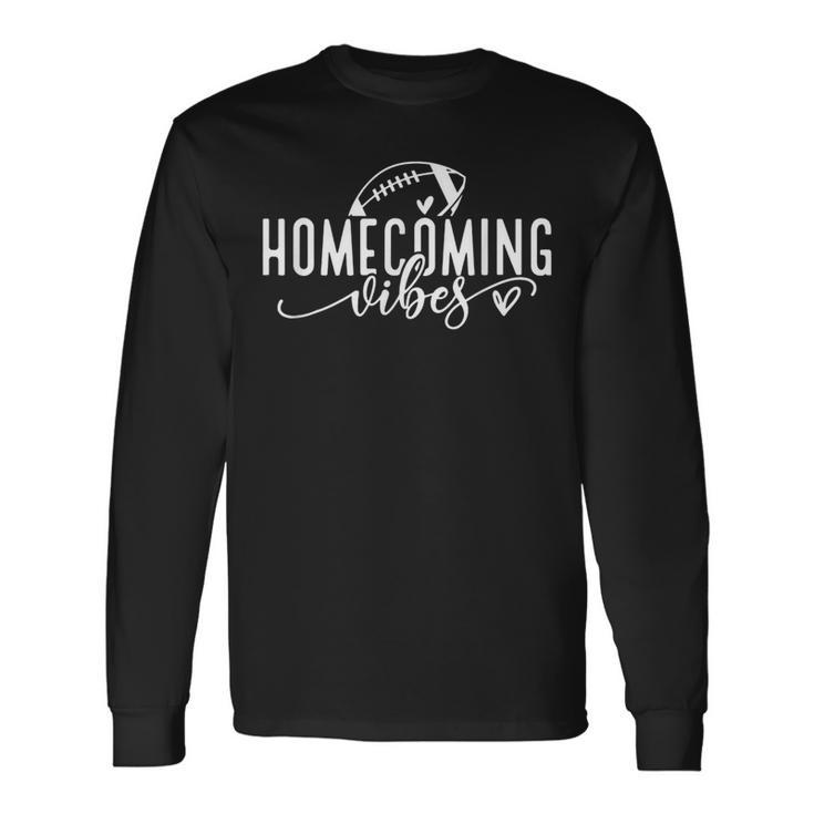 Hoco 2022 Homecoming Vibes Football Game Day School Reunion Long Sleeve T-Shirt