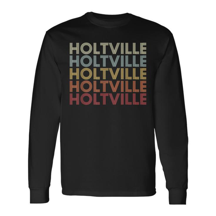 Holtville Alabama Holtville Al Retro Vintage Text Long Sleeve T-Shirt