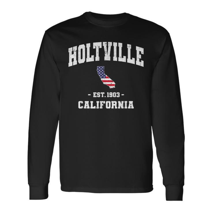 Holtville California Ca Vintage State Athletic Sports Long Sleeve T-Shirt
