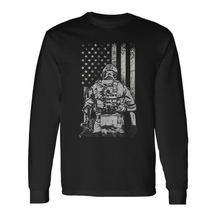 Home Of The Free Because Of The Brave Long Sleeve T-Shirt
