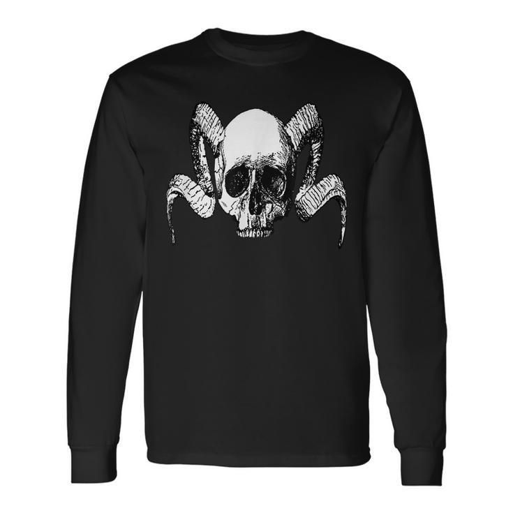 Horned Skull Long Sleeve T-Shirt