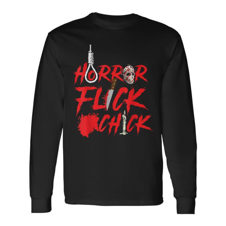 Horror Movie Idea Scary Movies True Crime Scary Long Sleeve T-Shirt