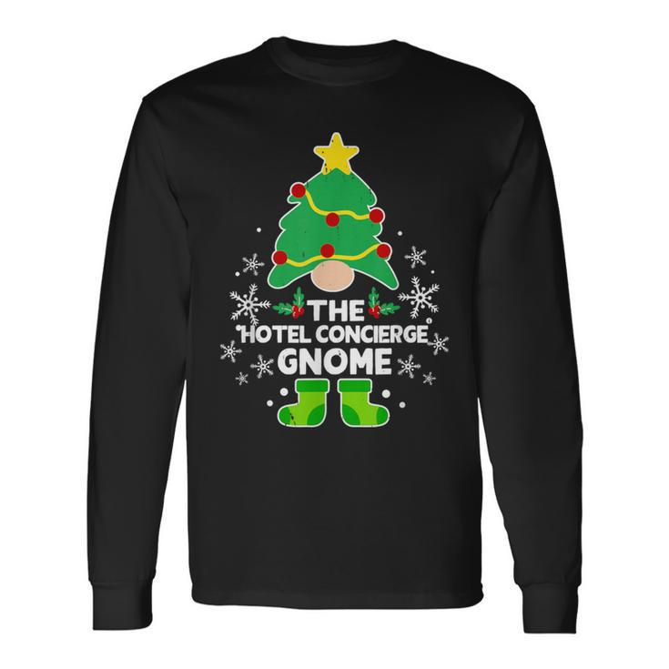 Hotel Concierge Gnome Xmas Family Holiday Christmas Matching Long Sleeve T-Shirt Gifts ideas