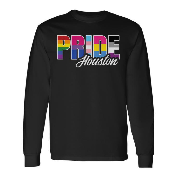 Houston Texas Gay Pride Lesbian Bisexual Transgender Pan Long Sleeve T-Shirt T-Shirt