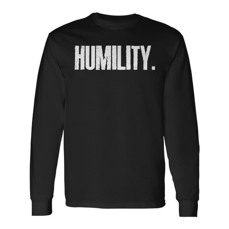 Humility Tang Soo Do Martial Arts 7 Tenets Long Sleeve T-Shirt T-Shirt
