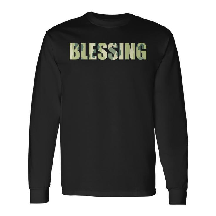 Hunting Camo Blessing In Disguise Camouflage Lazy Team Long Sleeve T-Shirt