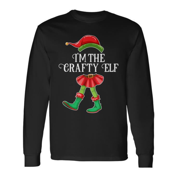 I'm The Crafty Elf Christmas Matching Family Group Long Sleeve T-Shirt