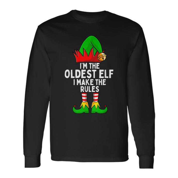 I'm The Oldest Elf Matching Family Christmas Long Sleeve T-Shirt