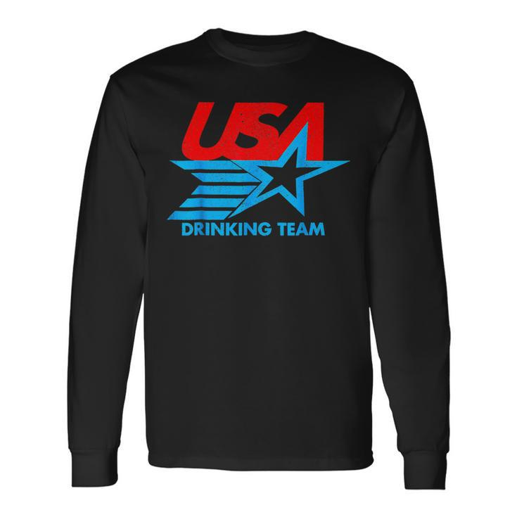 Independence Day Usa Drinking Team 4Th Of July Long Sleeve T-Shirt T-Shirt