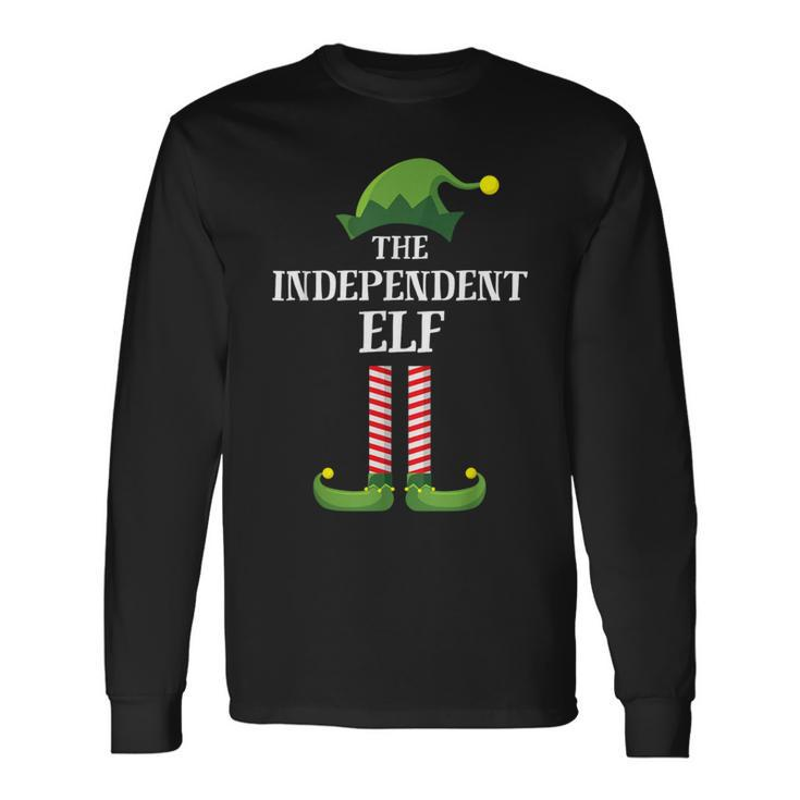 Independent Elf Matching Family Group Christmas Party Long Sleeve T-Shirt