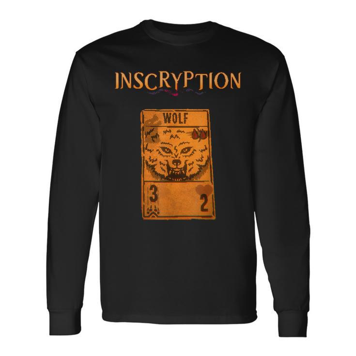 Inscryption Psychological Wolf Card Game Halloween Scary Halloween Long Sleeve T-Shirt