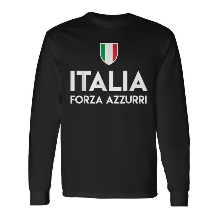 Italia Italian Jersey Forza Azzurri Sport Long Sleeve T-Shirt T-Shirt