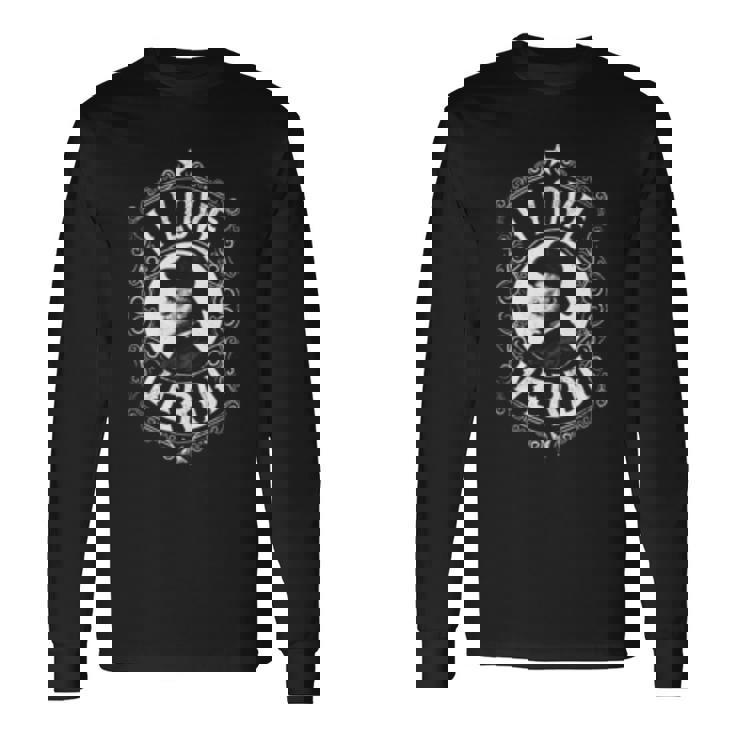 Italian Classical Music Composer Vintage I Love Verdi Long Sleeve T-Shirt T-Shirt