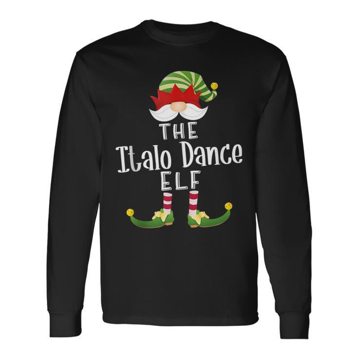 Italo Dance Elf Group Christmas Pajama Party Long Sleeve T-Shirt