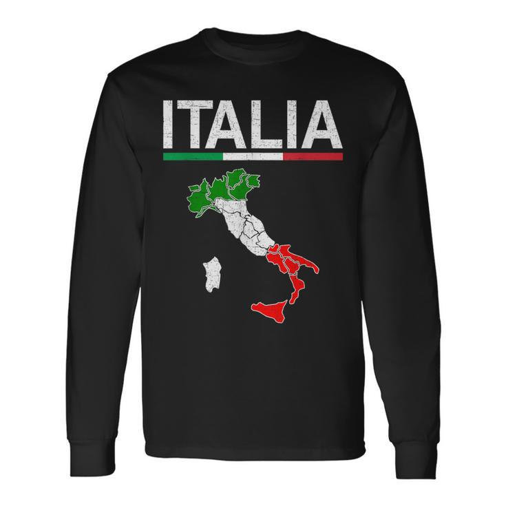 Italy Flag Vintage Italian Italia Long Sleeve T-Shirt T-Shirt
