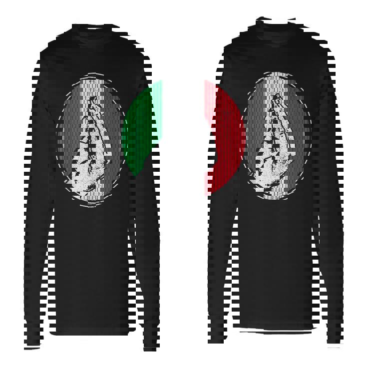 Italy Italian Hand Gesture Flag Pride Fan Soccer Long Sleeve T-Shirt T-Shirt
