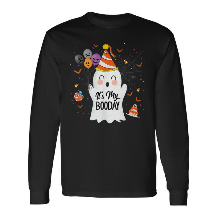 It's My Boo Day Horror Halloween Birthday Ghost Halloween Long Sleeve T-Shirt