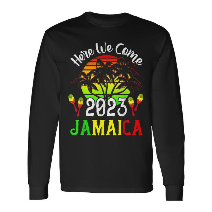 Jamaica 2023 Here We Come Jamaican Vacation Trip Long Sleeve T-Shirt T-Shirt