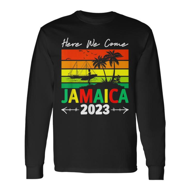 Jamaica Here We Come Matching 2023 Dream Vacation Long Sleeve T-Shirt