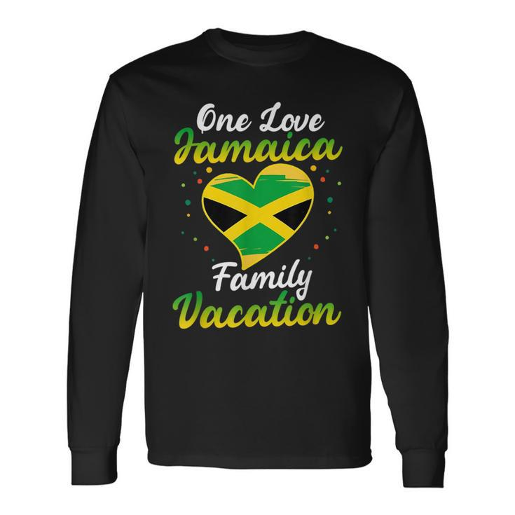 Jamaica Vacation Matching Squad Jamaican Flag Long Sleeve T-Shirt