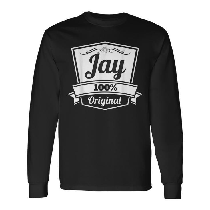 Jay Jay Personalized Name Birthday Long Sleeve T-Shirt