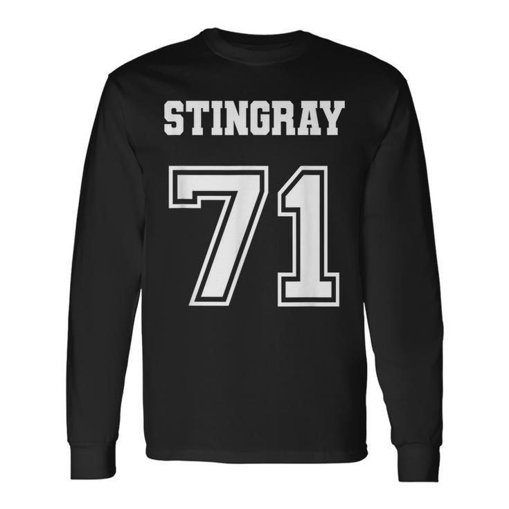 Jersey Style Stingray 71 1971 Vintage American Sports Car Long Sleeve T-Shirt