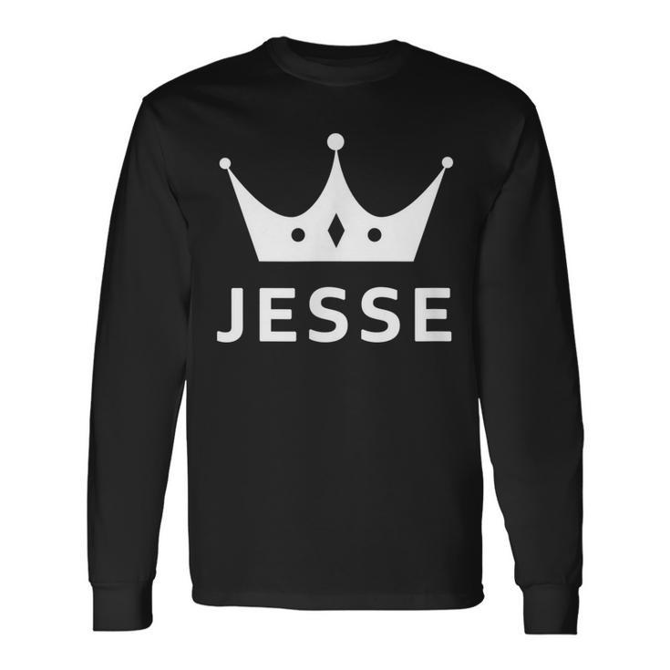 Jesse Crown King Custom Name For Jesse Long Sleeve T-Shirt T-Shirt