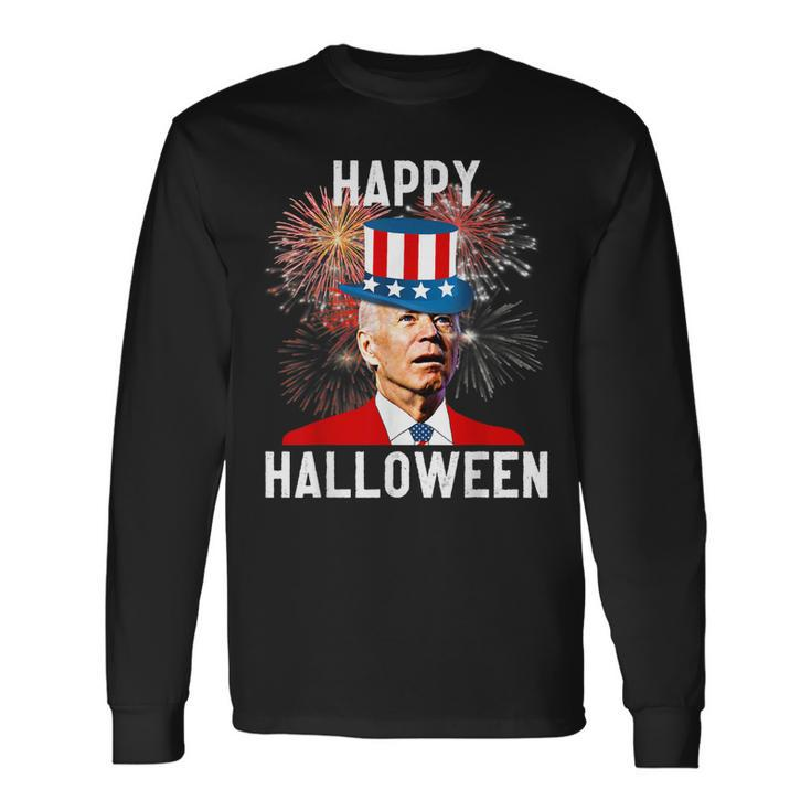 Joe Biden Happy Halloween For 4Th Of July Long Sleeve T-Shirt T-Shirt