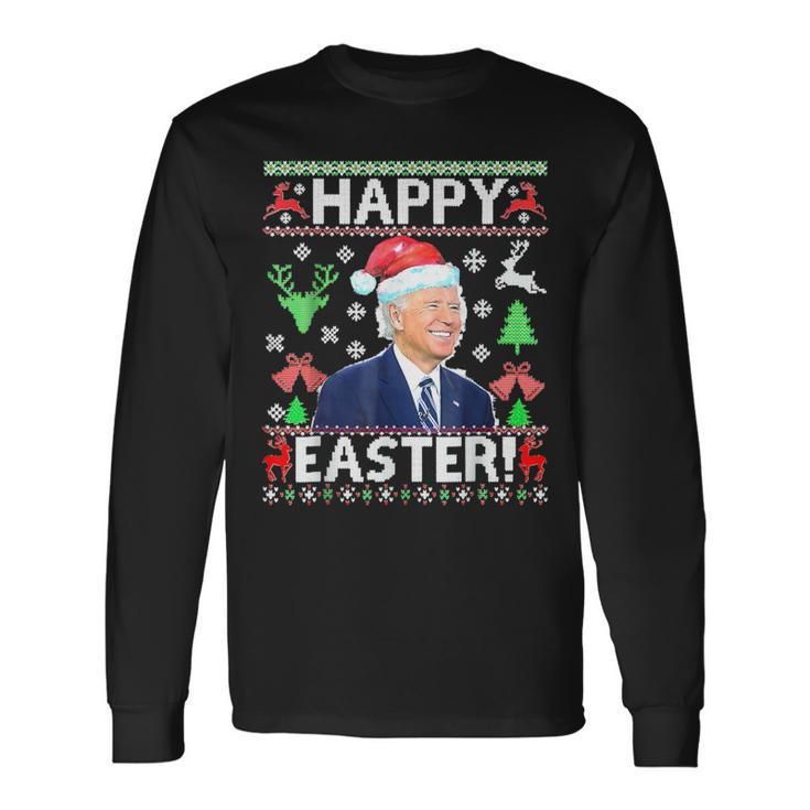 Joe-Biden-Ugly-Christmas-Sweater-Biden-Christmas Long Sleeve T-Shirt