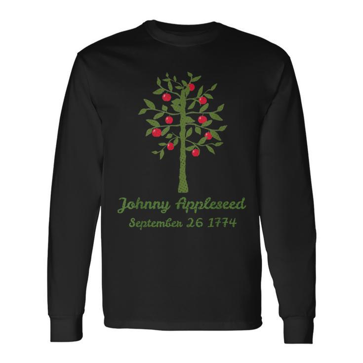 Johnny Appleseed Apple Orchard Farmer Nature Massachusetts Long Sleeve T-Shirt