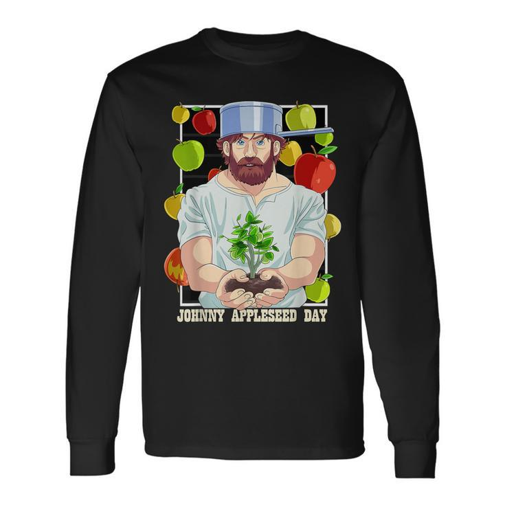 Johnny Appleseed Day Apple Tree Seed Farmer Orchard Long Sleeve T-Shirt
