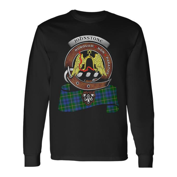 Johnstone Clan Badge & Tartan Long Sleeve T-Shirt