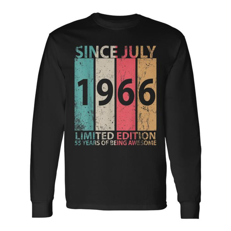 Since July 1966 Ltd Edition Happy 55 Years Of Being Awesome Long Sleeve T-Shirt