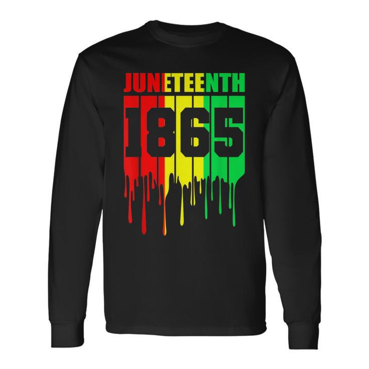 Junenth 1865 African Flag Color Celebrate Junenth Long Sleeve T-Shirt